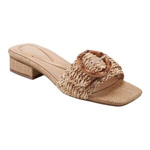 Easy Spirit Women's Gatlin Woven Low Block Heel Sandals Beige Size 7 M